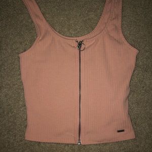 brand new hollister zip up top